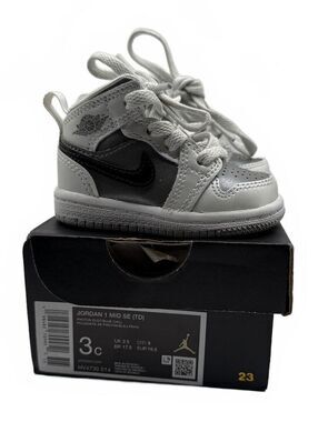 Nike Air Jordan 1 Mid SE TD Photon Dust Blue Chill Toddler 3C HV4730-014 NIB